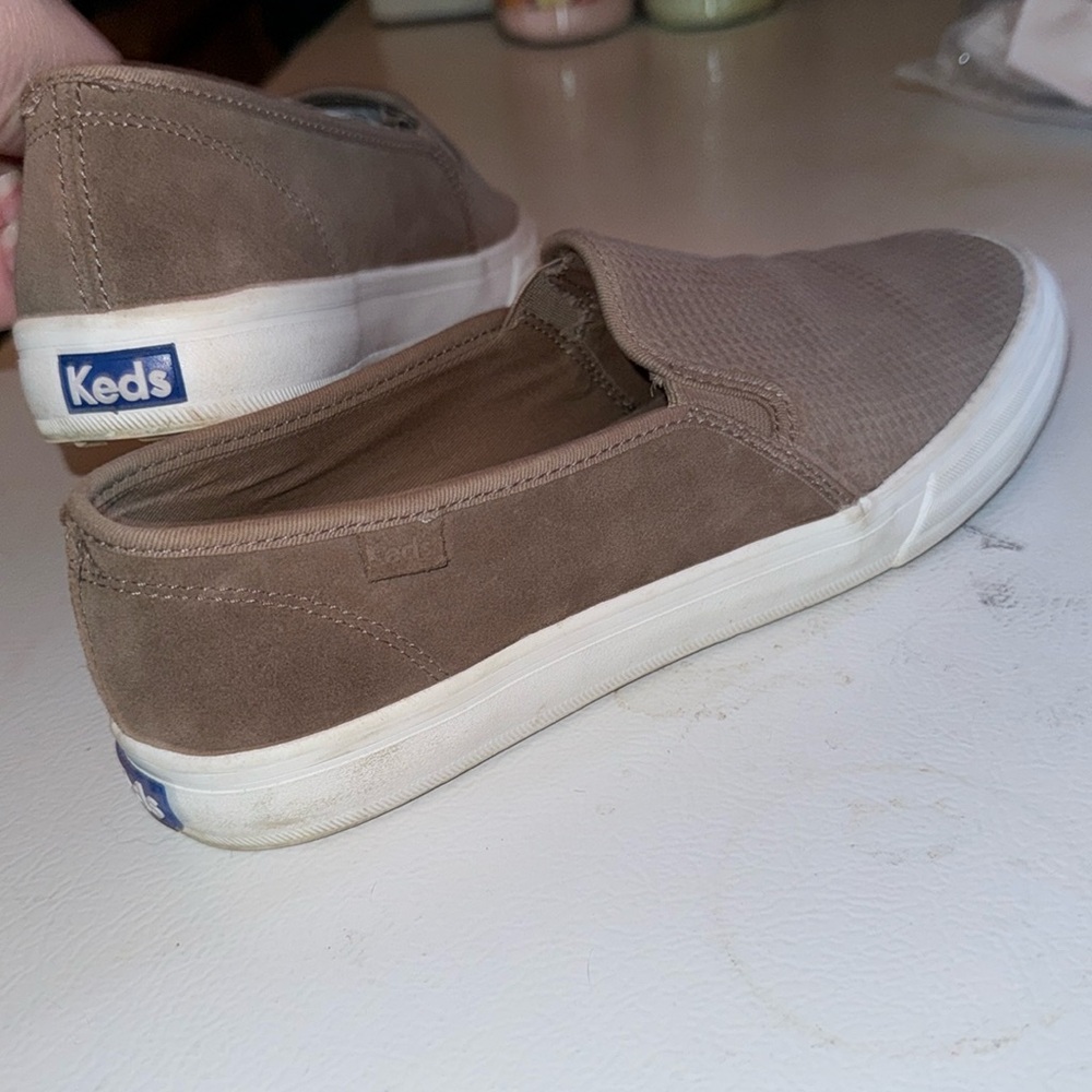 Keds Brown Taupe Suede Flats Slip-On Shoes
